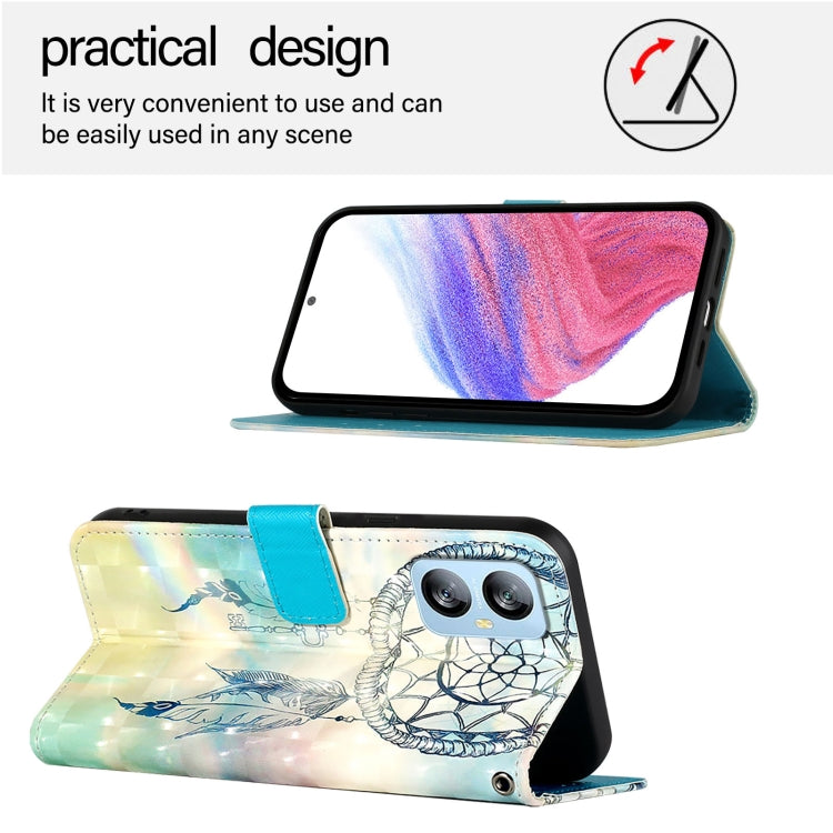 For Blackview A52 3D Painting Horizontal Flip Leather Phone Case(Dream Wind Chimes) - More Brand by PMC Jewellery | Online Shopping South Africa | PMC Jewellery | Buy Now Pay Later Mobicred