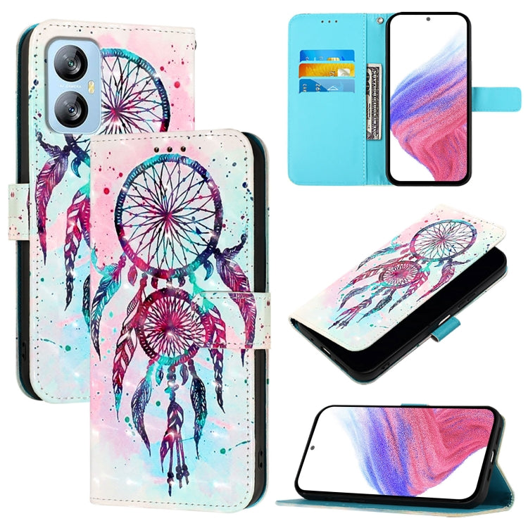 For Blackview A52 3D Painting Horizontal Flip Leather Phone Case(Color Drop Wind Chimes) - More Brand by PMC TechLife | Online Shopping South Africa | PMC TechLife | Buy Now Pay Later Mobicred