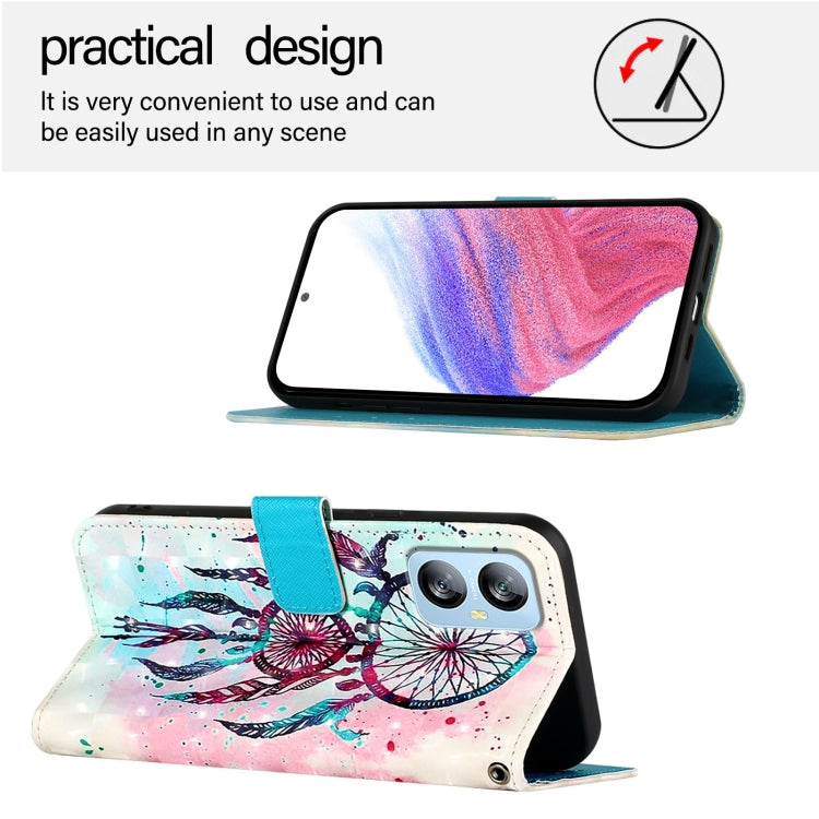 For Blackview A52 3D Painting Horizontal Flip Leather Phone Case(Color Drop Wind Chimes) - More Brand by PMC TechLife | Online Shopping South Africa | PMC TechLife | Buy Now Pay Later Mobicred