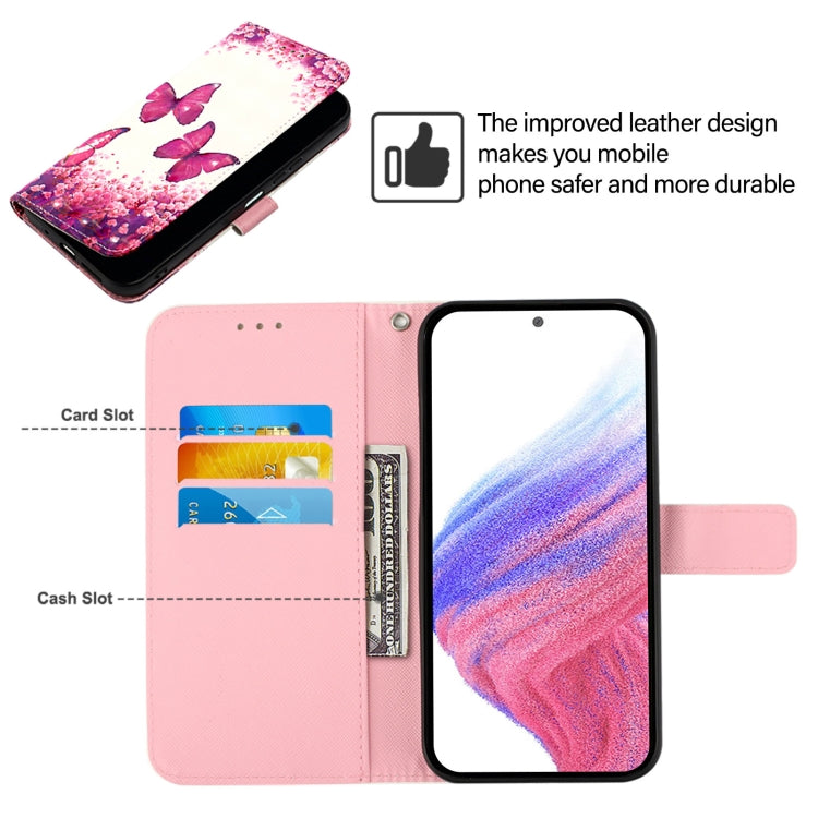 For Blackview Wave 6C 3D Painting Horizontal Flip Leather Phone Case(Rose Butterfly) - More Brand by PMC TechLife | Online Shopping South Africa | PMC TechLife | Buy Now Pay Later Mobicred