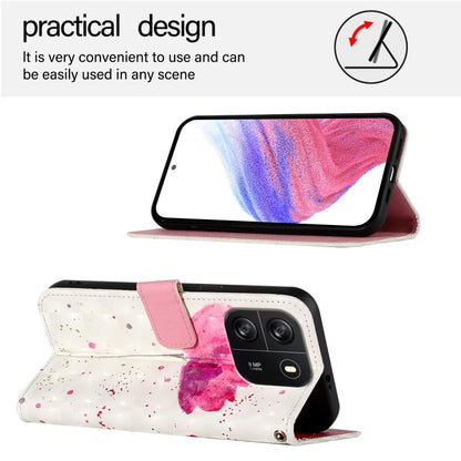 For Blackview Wave 6C 3D Painting Horizontal Flip Leather Phone Case(Flower) - More Brand by PMC Jewellery | Online Shopping South Africa | PMC Jewellery | Buy Now Pay Later Mobicred