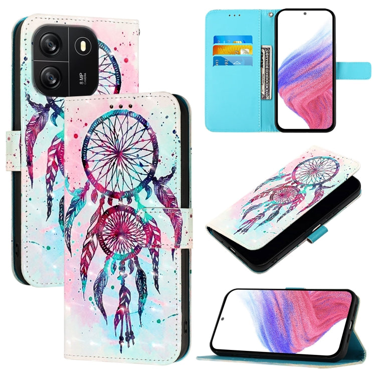 For Blackview Wave 6C 3D Painting Horizontal Flip Leather Phone Case(Color Drop Wind Chimes) - More Brand by PMC TechLife | Online Shopping South Africa | PMC TechLife | Buy Now Pay Later Mobicred