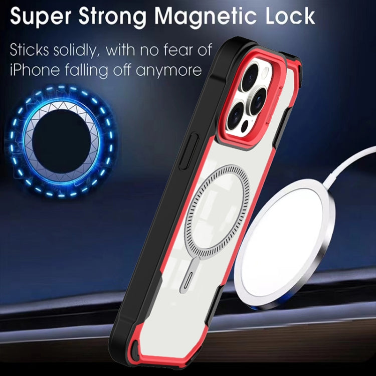 For iPhone 16 Pro Transparent Acrylic MagSafe Lens Holder Phone Case(Blue) - iPhone 16 Pro Cases by PMC TechLife | Online Shopping South Africa | PMC TechLife | Buy Now Pay Later Mobicred