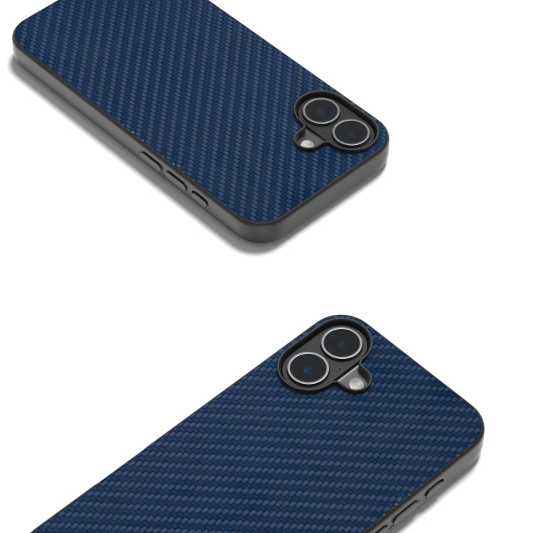 For iPhone 16 Carbon Fiber Texture Protective Phone Case(Dark Blue) - free shipping - PMC TechLife - Order now!