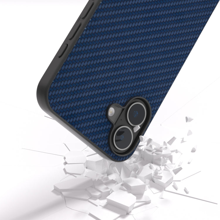 For iPhone 16 Carbon Fiber Texture Protective Phone Case(Dark Blue) - free shipping - PMC TechLife - Order now!