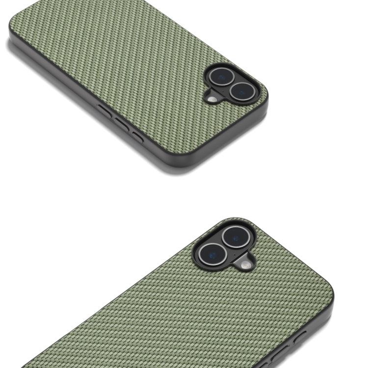 For iPhone 16 Plus Carbon Fiber Texture Protective Phone Case(Green) - iPhone 16 Plus Cases by PMC TechLife | Online Shopping South Africa | PMC TechLife | Buy Now Pay Later Mobicred