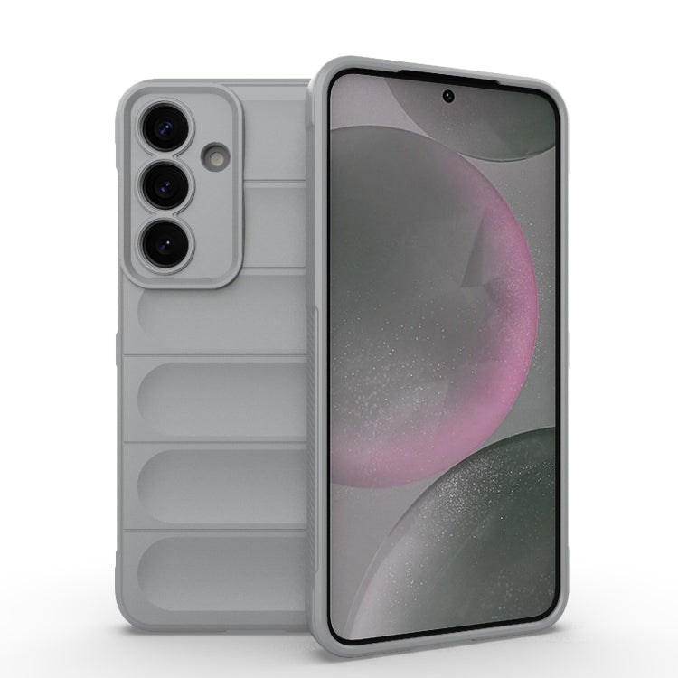 For Samsung Galaxy S25+ 5G Magic Shield TPU + Flannel Phone Case(Grey) - Galaxy S25+ 5G Cases by PMC Jewellery | Online Shopping South Africa | PMC Jewellery | Buy Now Pay Later Mobicred