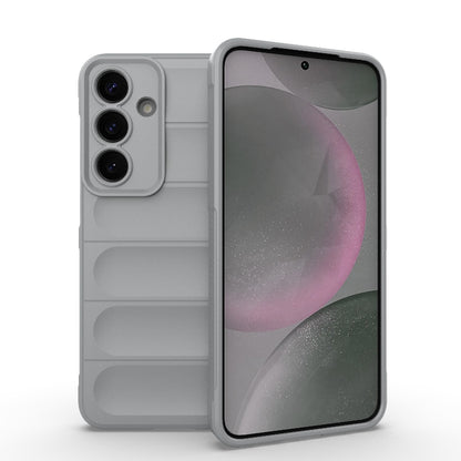 For Samsung Galaxy S25+ 5G Magic Shield TPU + Flannel Phone Case(Grey) - Galaxy S25+ 5G Cases by PMC Jewellery | Online Shopping South Africa | PMC Jewellery | Buy Now Pay Later Mobicred