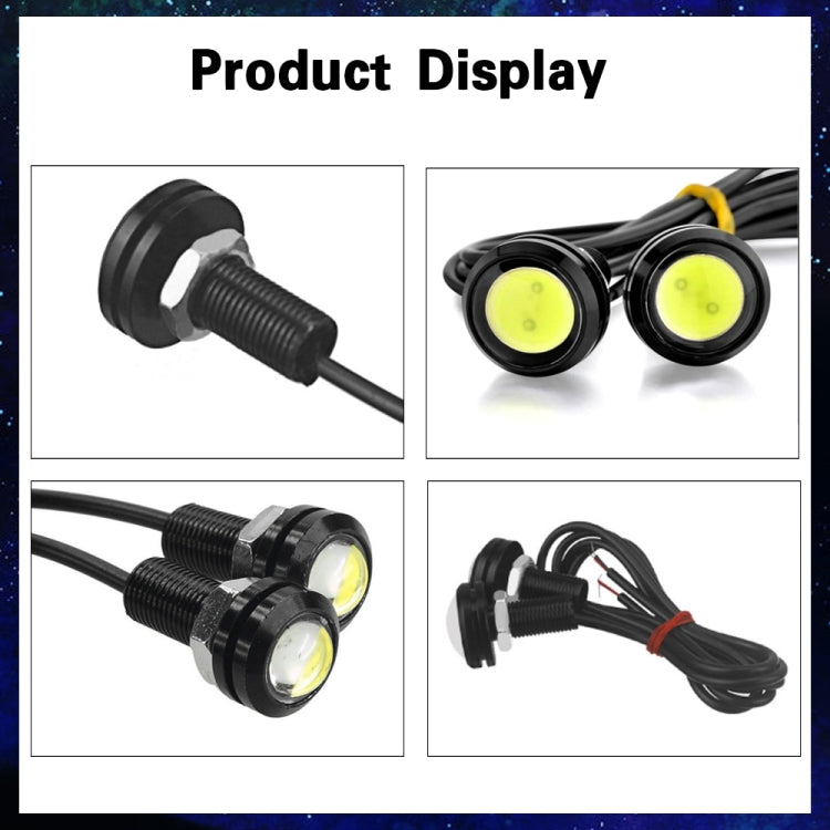 10pcs 23mm 1.5W DC12V Motorcycle Eagle Eye Light Double Lens Strobe Light(White Light) - Eagle Eye Lights by PMC TechLife | Online Shopping South Africa | PMC TechLife | Buy Now Pay Later Mobicred