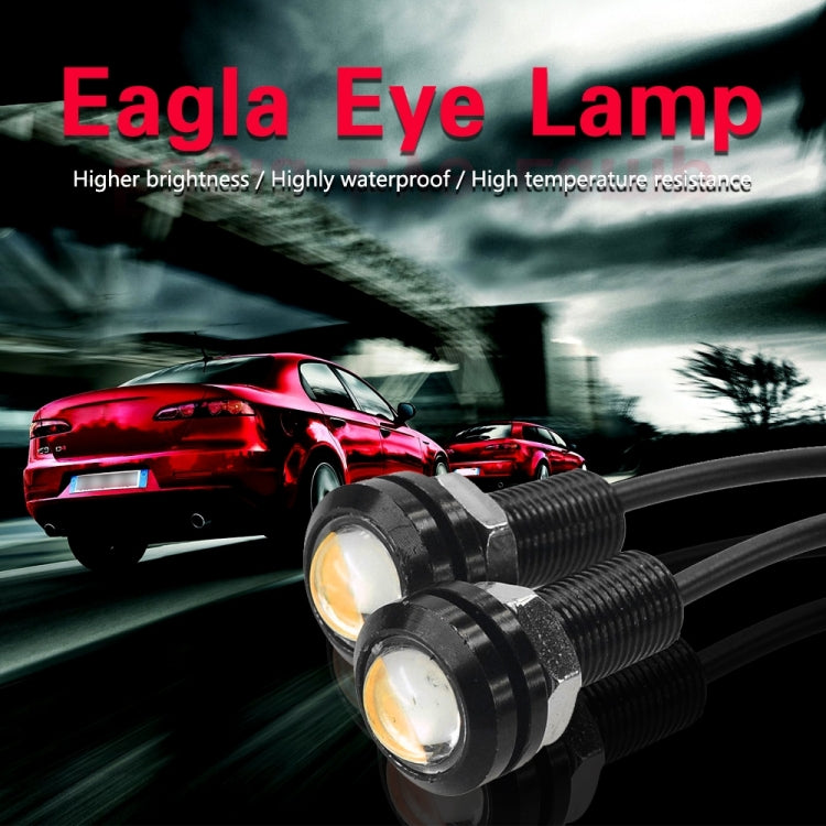 10pcs 23mm 1.5W DC12V Motorcycle Eagle Eye Light Double Lens Strobe Light(Yellow Light) - Eagle Eye Lights by PMC Jewellery | Online Shopping South Africa | PMC Jewellery | Buy Now Pay Later Mobicred
