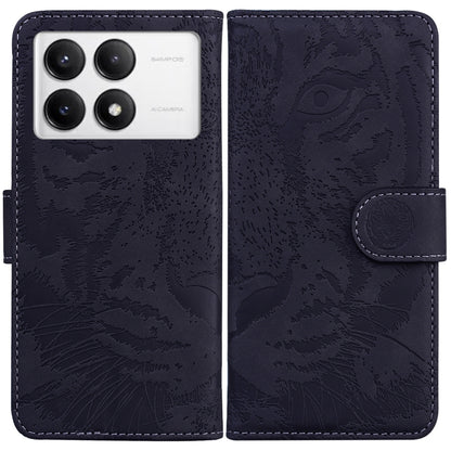 For Redmi K70 / K70 Pro Tiger Embossing Pattern Flip Leather Phone Case(Black) - K70 Cases by PMC Jewellery | Online Shopping South Africa | PMC Jewellery | Buy Now Pay Later Mobicred