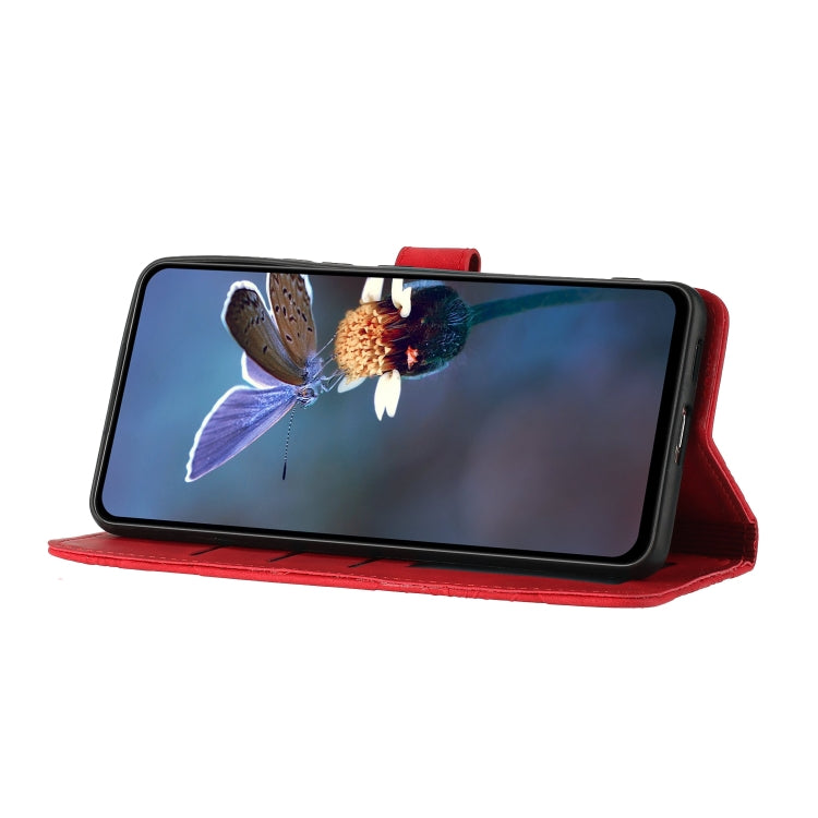 For Samsung Galaxy S25+ 5G Flower Embossing Pattern Leather Phone Case(Red) - Galaxy S25+ 5G Cases by PMC Jewellery | Online Shopping South Africa | PMC Jewellery | Buy Now Pay Later Mobicred