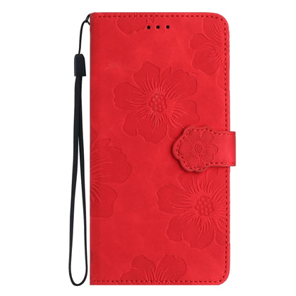 For Samsung Galaxy S25 Ultra 5G Flower Embossing Pattern Leather Phone Case(Red) - Galaxy S25 Ultra 5G Cases by PMC Jewellery | Online Shopping South Africa | PMC Jewellery | Buy Now Pay Later Mobicred