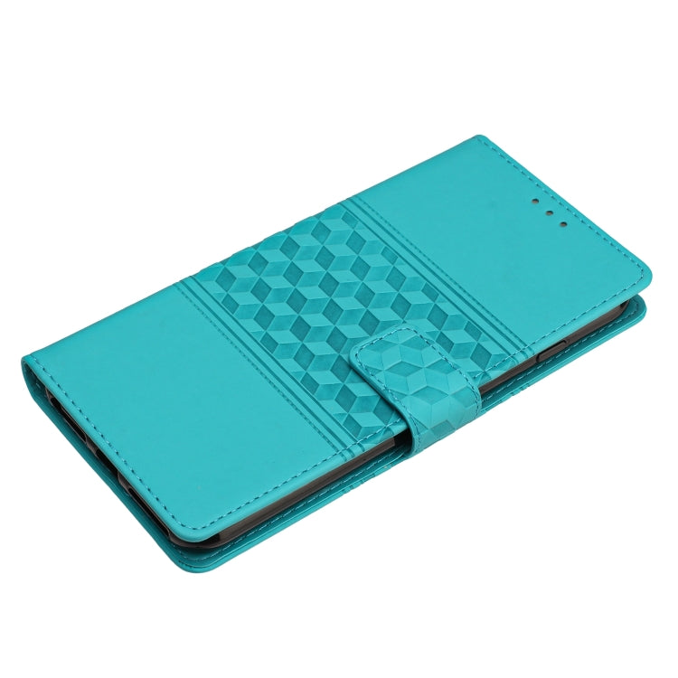 For Samsung Galaxy S25 5G Diamond Embossed Skin Feel Leather Phone Case(Blue) - Galaxy S25 5G Cases by PMC Jewellery | Online Shopping South Africa | PMC Jewellery | Buy Now Pay Later Mobicred