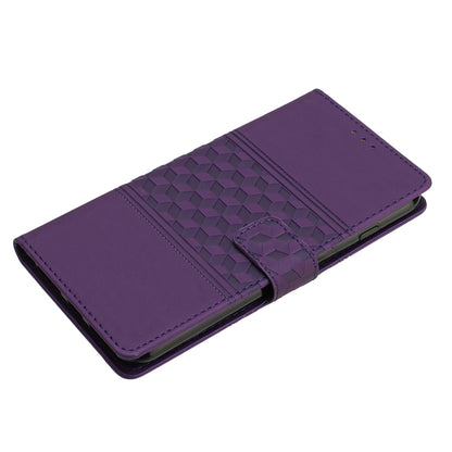 For Samsung Galaxy S25+ 5G Diamond Embossed Skin Feel Leather Phone Case(Purple) - Galaxy S25+ 5G Cases by PMC Jewellery | Online Shopping South Africa | PMC Jewellery | Buy Now Pay Later Mobicred