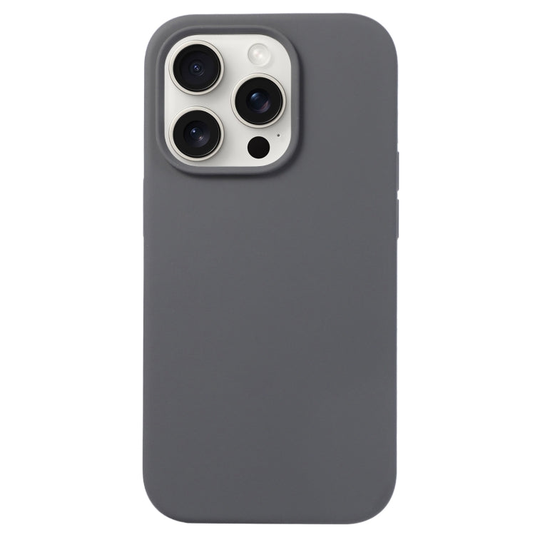 For iPhone 16 Pro Liquid Silicone Phone Case(Charcoal Black) - iPhone 16 Pro Cases by PMC Jewellery | Online Shopping South Africa | PMC Jewellery | Buy Now Pay Later Mobicred