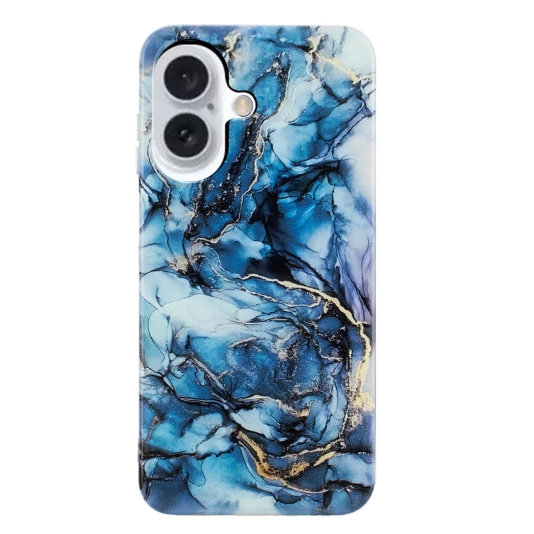 For iPhone 16 IMD Marble TPU Phone Case(Grey) - iPhone 16 Cases by PMC TechLife | Online Shopping South Africa | PMC TechLife | Buy Now Pay Later Mobicred