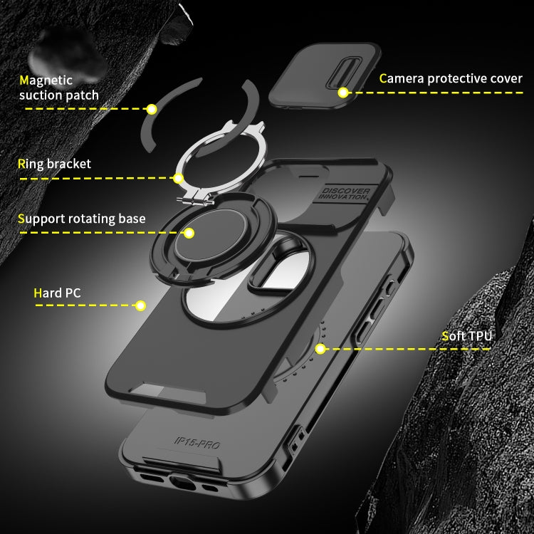 For iPhone 16 Plus Sliding Camshield Ring Holder Phone Case(Pink) - iPhone 16 Plus Cases by PMC TechLife | Online Shopping South Africa | PMC TechLife | Buy Now Pay Later Mobicred