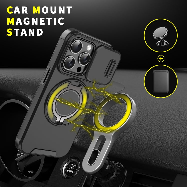 For iPhone 16 Pro Max Sliding Camshield Ring Holder Phone Case(Pink) - iPhone 16 Pro Max Cases by PMC TechLife | Online Shopping South Africa | PMC TechLife | Buy Now Pay Later Mobicred