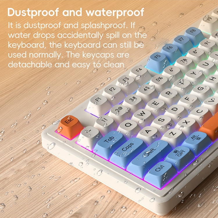 LANGTU L98 Wired RGB Gaming Keyboard(Blue White) - Wired Keyboard by LANGTU | Online Shopping South Africa | PMC Jewellery | Buy Now Pay Later Mobicred