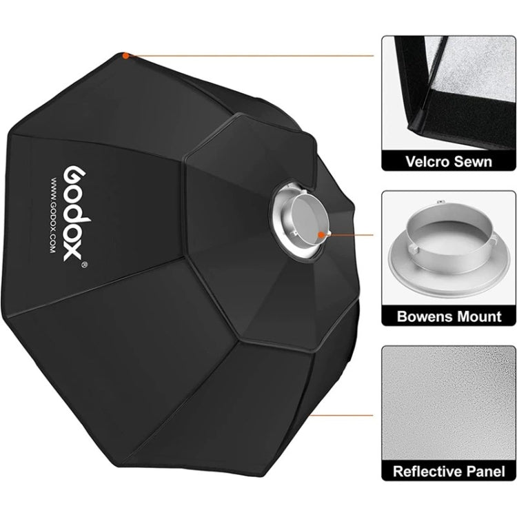 Godox Octagon Honeycomb Grid Softbox with Bowens Mount, Size:95cm - free shipping - PMC TechLife - Order now!