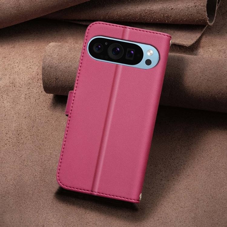 For Google Pixel 9 Pro Square Texture Leather Phone Case(Red) - Google Cases by PMC TechLife | Online Shopping South Africa | PMC TechLife | Buy Now Pay Later Mobicred