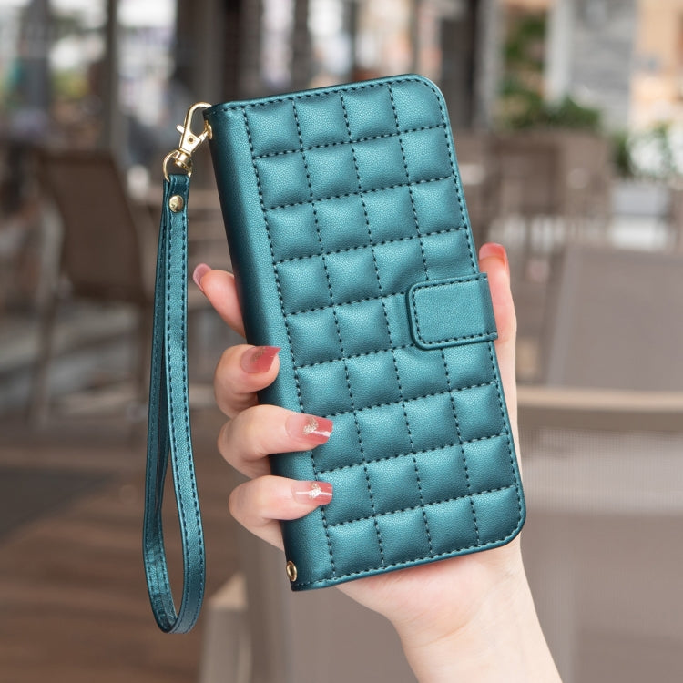 For iPhone 16e Square Texture Leather Phone Case(Green) - iPhone 16e Cases by PMC TechLife | Online Shopping South Africa | PMC TechLife | Buy Now Pay Later Mobicred
