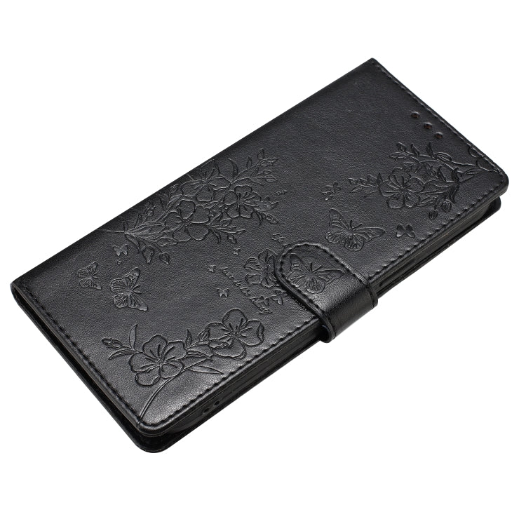 For Blackview A53 / A53 Pro Butterflies and Flowers Leather Phone Case(Black) - More Brand by PMC TechLife | Online Shopping South Africa | PMC TechLife | Buy Now Pay Later Mobicred