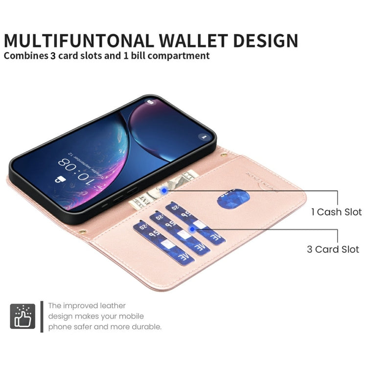 For Samsung Galaxy S25 Ultra 5G Square Texture Leather Phone Case(Rose Gold) - Galaxy S25 Ultra 5G Cases by PMC TechLife | Online Shopping South Africa | PMC TechLife | Buy Now Pay Later Mobicred