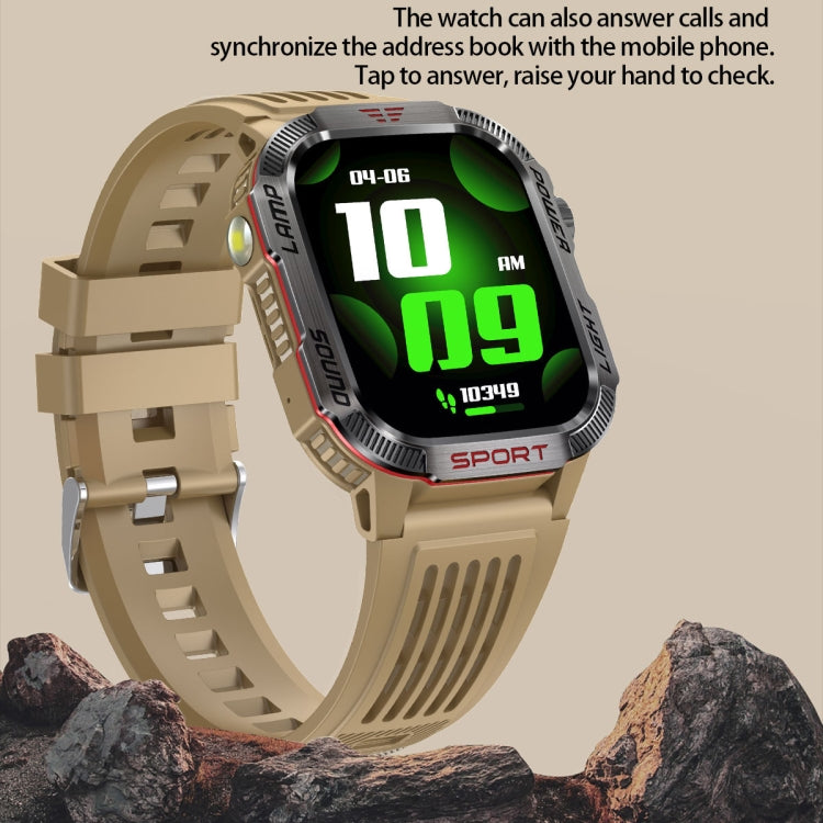 HT29 2.01 inch IPS Screen Triple Proof Smart Watch with Banknote Detector Light(Yellow) - Smart Watches by PMC TechLife | Online Shopping South Africa | PMC TechLife | Buy Now Pay Later Mobicred