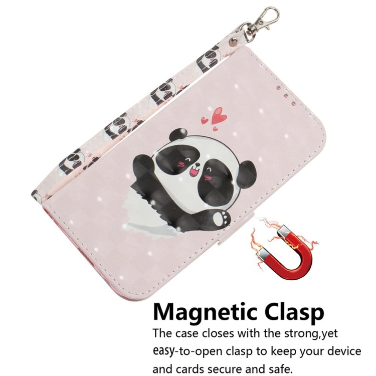 For Samsung Galaxy S25+ 5G 3D Colored Horizontal Flip Leather Phone Case(Heart Panda) - Galaxy S25+ 5G Cases by PMC Jewellery | Online Shopping South Africa | PMC Jewellery | Buy Now Pay Later Mobicred