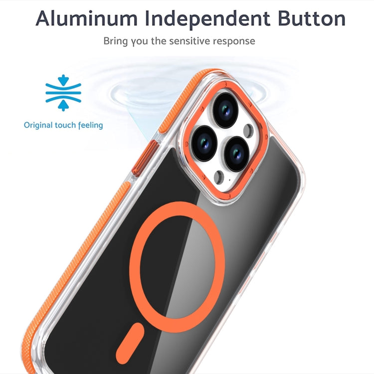 For iPhone 16 Plus Magsafe Dual-Color Transparent Black Full Coverage Phone Case(Gray) - iPhone 16 Plus Cases by PMC TechLife | Online Shopping South Africa | PMC TechLife | Buy Now Pay Later Mobicred