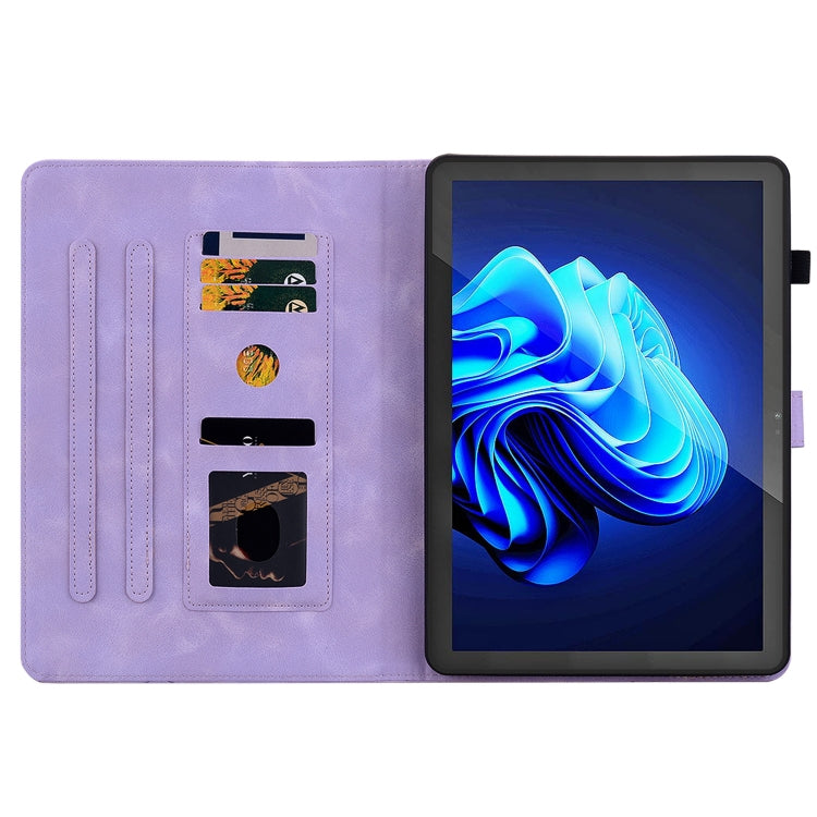 For itel Pad One 10.1 Lily Embossed Leather Tablet Case(Purple) - Others by PMC TechLife | Online Shopping South Africa | PMC TechLife | Buy Now Pay Later Mobicred