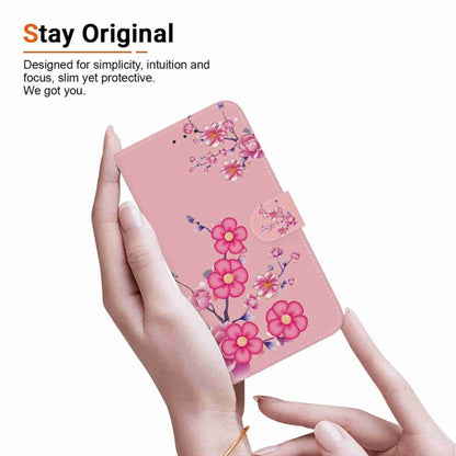 For Samsung Galaxy S25 5G Crystal Texture Colored Drawing Leather Phone Case(Cherry Blossoms) - Galaxy S25 5G Cases by PMC Jewellery | Online Shopping South Africa | PMC Jewellery | Buy Now Pay Later Mobicred