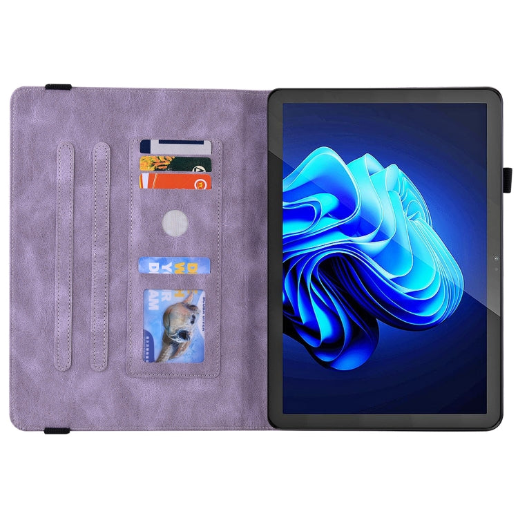 For itel Pad One 10.1 Butterfly Flower Embossed Leather Tablet Case(Purple) - Others by PMC TechLife | Online Shopping South Africa | PMC TechLife | Buy Now Pay Later Mobicred