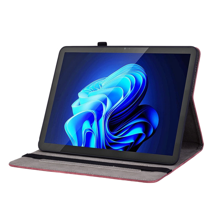 For itel Pad One 10.1 Butterfly Rose Embossed Leather Tablet Case(Red) - Others by PMC TechLife | Online Shopping South Africa | PMC TechLife | Buy Now Pay Later Mobicred