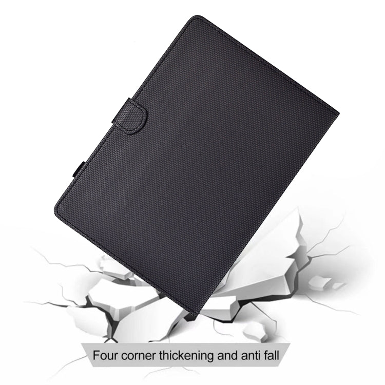 For Samsung Galaxy Tab S9 / S9 FE Solid Color Fiber Texture Smart Tablet Leather Case(Black) - Galaxy Tab S9 Cases by PMC Jewellery | Online Shopping South Africa | PMC Jewellery | Buy Now Pay Later Mobicred