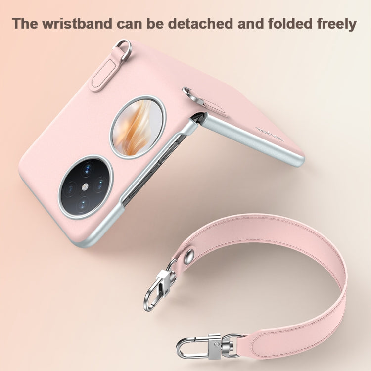 For Huawei P50 Pocket / Pocket S SULADA Skin Feel Liquid Leather Phone Case with Strap(White) - free shipping - PMC TechLife - Order now!