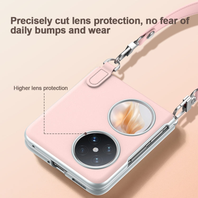 For Huawei P50 Pocket / Pocket S SULADA Skin Feel Liquid Leather Phone Case with Strap(White) - free shipping - PMC TechLife - Order now!