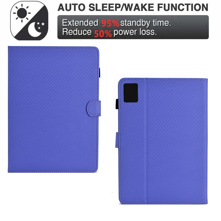 For Lenovo Tab M11 / Xiaoxin Pad 2024 Solid Color Fiber Texture Smart Tablet Leather Case(Purple) - Lenovo by PMC Jewellery | Online Shopping South Africa | PMC Jewellery | Buy Now Pay Later Mobicred