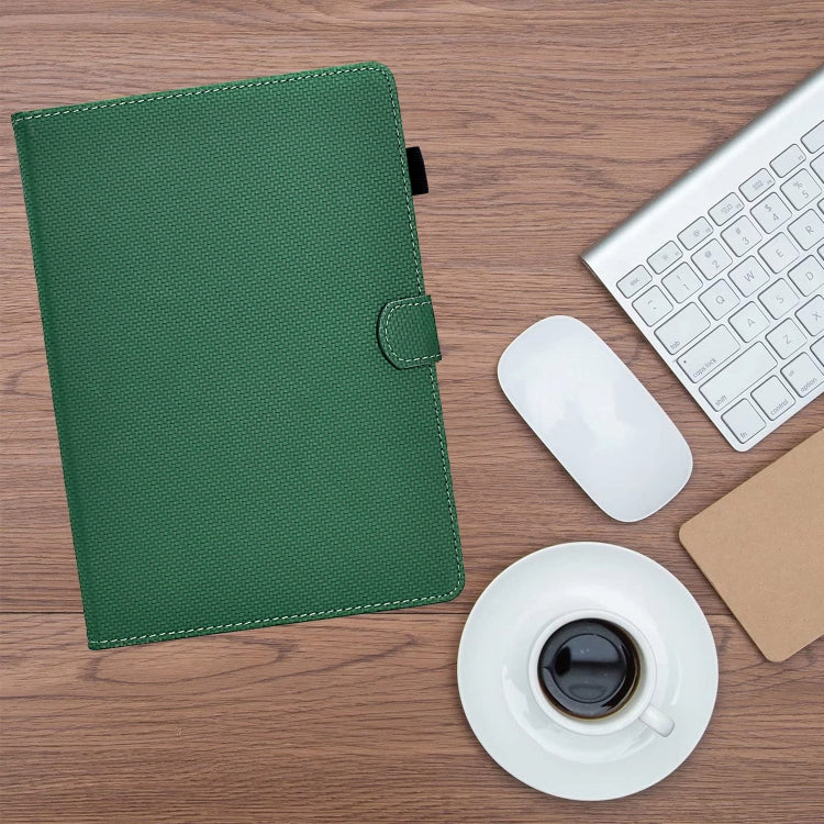For Lenovo Tab P12 Solid Color Fiber Texture Smart Tablet Leather Case(Green) - Lenovo by PMC TechLife | Online Shopping South Africa | PMC TechLife | Buy Now Pay Later Mobicred
