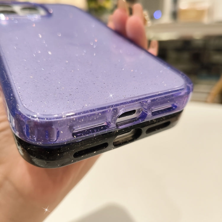 For iPhone 16 Glitter Powder TPU Hybrid PC Phone Case(Purple) - iPhone 16 Cases by PMC TechLife | Online Shopping South Africa | PMC TechLife | Buy Now Pay Later Mobicred