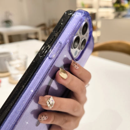 For iPhone 16 Glitter Powder TPU Hybrid PC MagSafe Phone Case(Translucent) - iPhone 16 Cases by PMC Jewellery | Online Shopping South Africa | PMC Jewellery | Buy Now Pay Later Mobicred