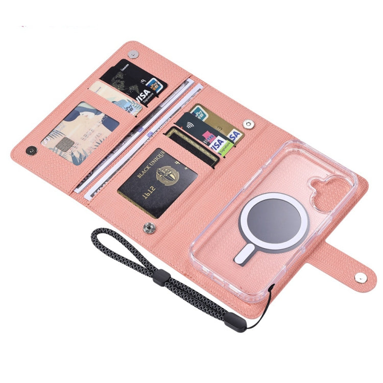 For iPhone 16 Plus ViLi GHA-C Series RFID MagSafe Magnetic Flip Leather Phone Case(Pink) - iPhone 16 Plus Cases by ViLi | Online Shopping South Africa | PMC Jewellery | Buy Now Pay Later Mobicred