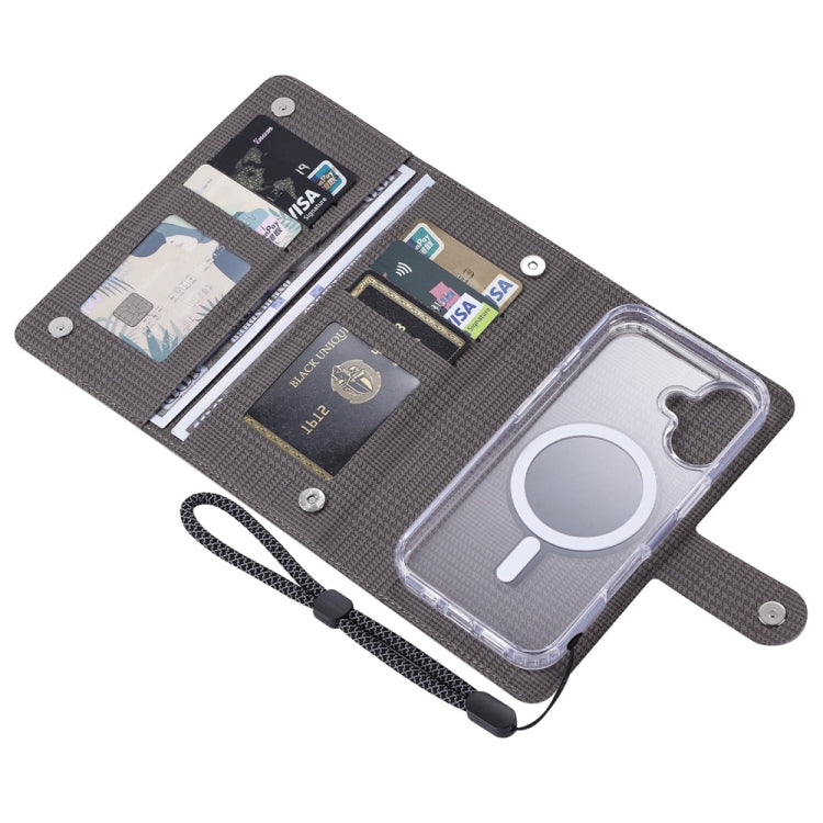 For iPhone 15 Plus ViLi GHA-C Series RFID MagSafe Magnetic Flip Leather Phone Case(Grey) - free shipping - PMC Jewellery - Order now!
