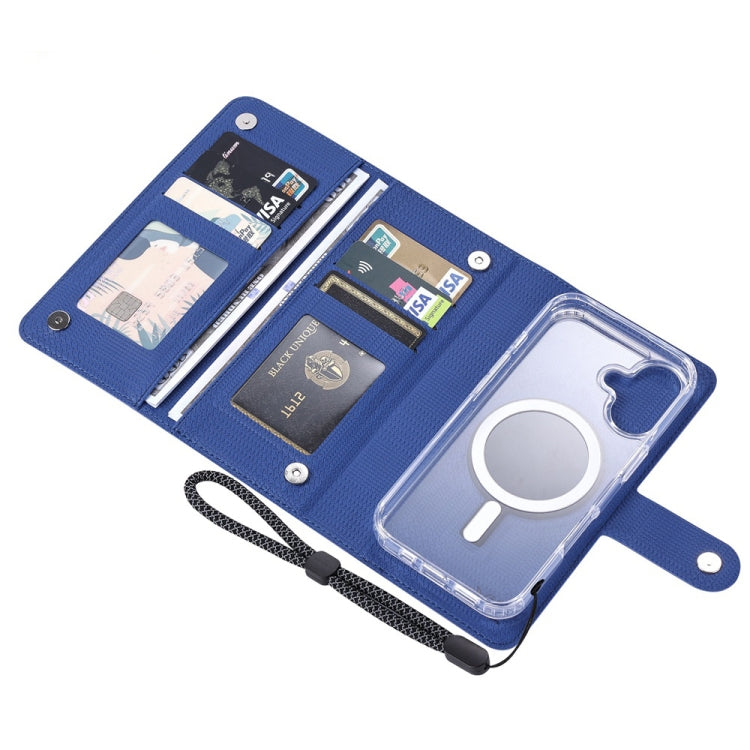 For iPhone 14 Pro Max ViLi GHA-C Series RFID MagSafe Magnetic Flip Leather Phone Case(Blue) - free shipping - PMC Jewellery - Order now!