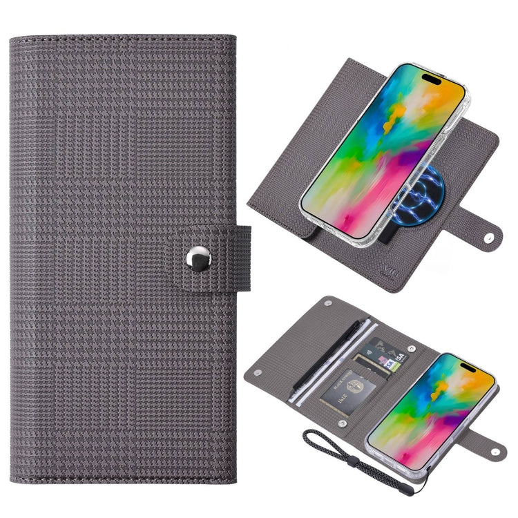 For iPhone 16 Pro ViLi GHB-C Series RFID MagSafe Magnetic Flip Leather Phone Case(Grey) - iPhone 16 Pro Cases by ViLi | Online Shopping South Africa | PMC TechLife | Buy Now Pay Later Mobicred