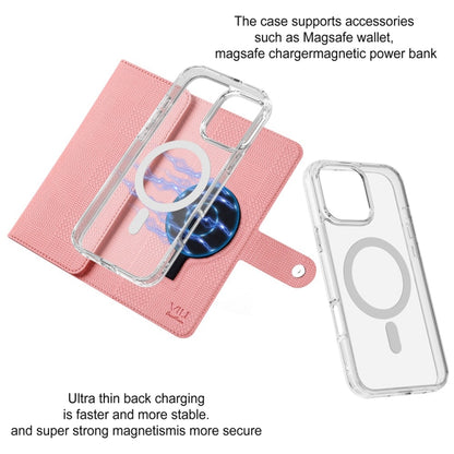 For iPhone 16 Pro ViLi GHB-C Series RFID MagSafe Magnetic Flip Leather Phone Case(Pink) - iPhone 16 Pro Cases by ViLi | Online Shopping South Africa | PMC Jewellery | Buy Now Pay Later Mobicred