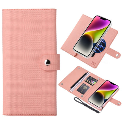 For iPhone 14 Plus ViLi GHB-C Series RFID MagSafe Magnetic Flip Leather Phone Case(Pink) - iPhone 14 Plus Cases by ViLi | Online Shopping South Africa | PMC Jewellery | Buy Now Pay Later Mobicred