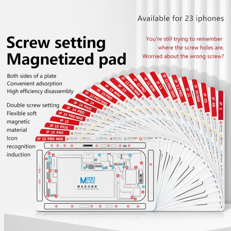 For iPhone 13 Pro MaAnt Double-sided Screw Positioning Flexible Soft Magnetic Pad - Magnetic Screws Mat by MaAnt | Online Shopping South Africa | PMC TechLife | Buy Now Pay Later Mobicred